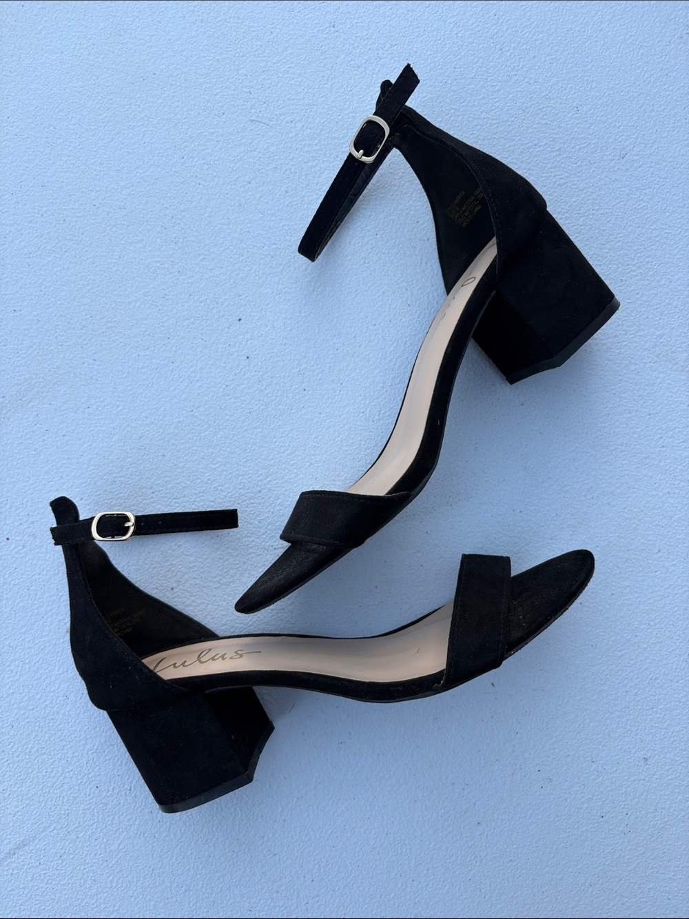 Classic Black Ankle-Strap Block Heel Sandals - Women's 9